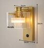 Modern Brass & Glass Wall Light with Warm Ambient Glow