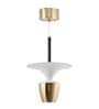 Modern Brass & Opal Glass Hanging Pendant Light