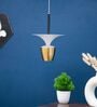 Modern Brass & Opal Glass Hanging Pendant Light