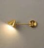 Modern Brass Cone Wall Light with Directional Arm