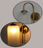 Modern Brass Down Wall Sconce with White Milky Froasted Glass