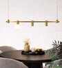 Modern Brass Linear Pendant Light   Globe Glow