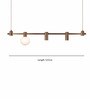 Modern Brass Linear Pendant Light   Globe Glow