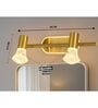Modern Brass Vanity Light with Textured Crystal Shades
