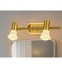 Modern Brass Vanity Light with Textured Crystal Shades