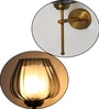 Modern Brass Wall Light with Smoked Glass Shade