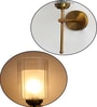 Modern Brass Wall Sconce Cylindrical Glass