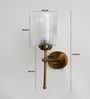 Modern Brass Wall Sconce Cylindrical Glass