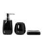 Black Modern Ceramic 3Pcs Bath Set