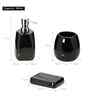 Black Modern Ceramic 3Pcs Bath Set