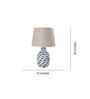 Modern Ceramic Table Lamp-Blue Petal