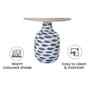Modern Ceramic Table Lamp-Blue Petal