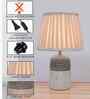 Modern Ceramic Table Lamp with Fabric Shade