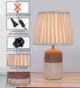 Modern Ceramic Table Lamp with Fabric Shade