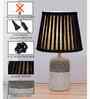 Modern Ceramic Table Lamp with Fabric Shade