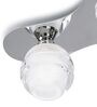 Modern Chrome 3 Light Flush Mount Ceiling Light with Frosted Glass Shades