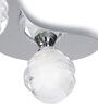 Modern Chrome 3 Light Flush Mount Ceiling Light with Frosted Glass Shades