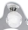 Modern Chrome 3 Light Flush Mount Ceiling Light with Frosted Glass Shades