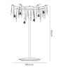 Modern Chrome Crystal Table Lamp