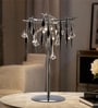 Modern Chrome Crystal Table Lamp