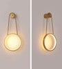 Modern Circular Wall Light   Gold Finish with Halo Glow