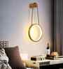 Modern Circular Wall Light   Gold Finish with Halo Glow