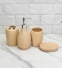 Modern Coffee Ceramic Set of 4 Bath Accessories Set 