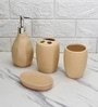 Modern Coffee Ceramic Set of 4 Bath Accessories Set 