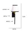 Modern Conical Fabric Wall Light | Heavy Metal Bracket | Home D cor Lamp-(White & Black)