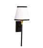 Modern Conical Fabric Wall Light | Heavy Metal Bracket | Home D cor Lamp-(White & Black)