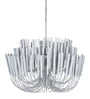 Modern Contemporary Off-White Chandelier with Sculptural Candle Sticks