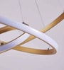 Modern Contemporary Spiral LED 3 Ring Chandelier   Adjustable Height with 3 Color Lighting Modes