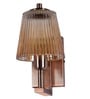 Modern Copper and Glass Ribbed Wall Sconce