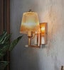 Modern Copper and Glass Ribbed Wall Sconce