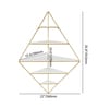 Modern Corner Diamond Shape Wooden Wall Shelf with Light Oak Finish