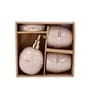 Modern Cream Ceramic Set of 4 Bath Accessories Set 