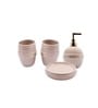 Modern Cream Ceramic Set of 4 Bath Accessories Set 