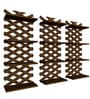 Modern Criss Cross Designer Dark Walnut Planter Shelves Set Of 3