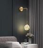Modern Crystal Ball Wall Light with Golden Arm   Decorative LED