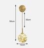Modern Crystal Ball Wall Light with Golden Arm   Decorative LED