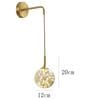 Modern Crystal Ball Wall Light with Golden Arm   Decorative LED