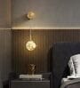 Modern Crystal Ball Wall Light with Golden Arm   Decorative LED