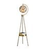 Modern Crystal Globe Tripod Floor Lamp with Golden Finish