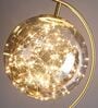 Modern Crystal Globe Tripod Floor Lamp with Golden Finish