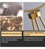 Modern Crystal Globe Tripod Floor Lamp with Golden Finish