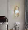 Modern Crystal Globe Wall Light with Gold Frame   Elegant Decorative Sconce