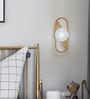 Modern Crystal Globe Wall Light with Gold Frame   Elegant Decorative Sconce