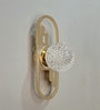 Modern Crystal Globe Wall Light with Gold Frame   Elegant Decorative Sconce