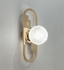 Modern Crystal Globe Wall Light with Gold Frame   Elegant Decorative Sconce