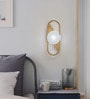 Modern Crystal Globe Wall Light with Gold Frame   Elegant Decorative Sconce